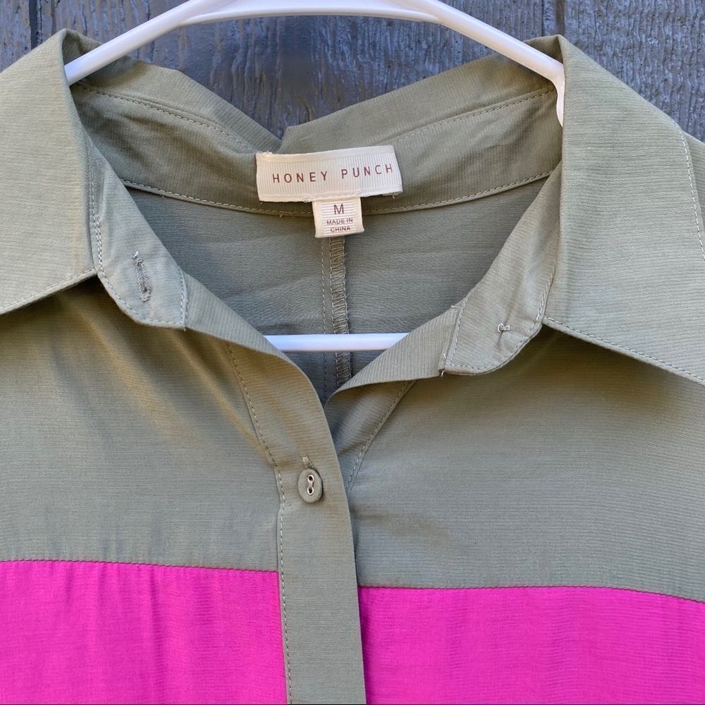 Honey Punch Button Front Blouse